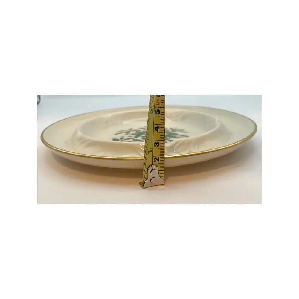 Lenox Holly Berry Small Condiment Gold Rim 8